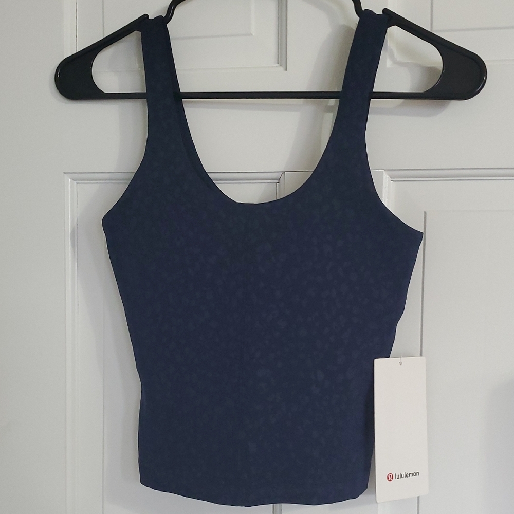 NWT Lululemon Glow Up Navy Tank Top Sz 2